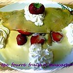 crèpe fourré fraise et mascarpone