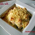 recette Crumble salé saumon-courgette