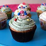 recette Cupcakes pêche-pistache et pêche-vanille (pour un anniversaire enfantin)