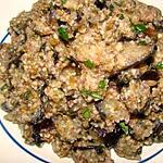 herbes : recette Burgul aux aubergines et aux herbes