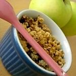 café : recette Crumble aux pommes, à l'avoine et à la cannelle