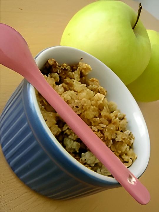 recette Crumble aux pommes, à l'avoine et à la cannelle