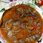 gesier en sauce : recette gesiers de dinde en sauce