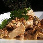 recette Filet de poulet à la crème et aux champignons sylvestre