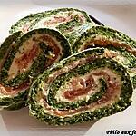 boursin : recette Roulé d'épinards au saumon & au Boursin
