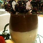recette MOUSSE  BLACK  &  WHITE  et  sa brochette gourmande