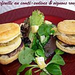 recette Millefeuille au comté-endives & oignons rouges