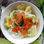 recette Salade de pommes de terre au saumon