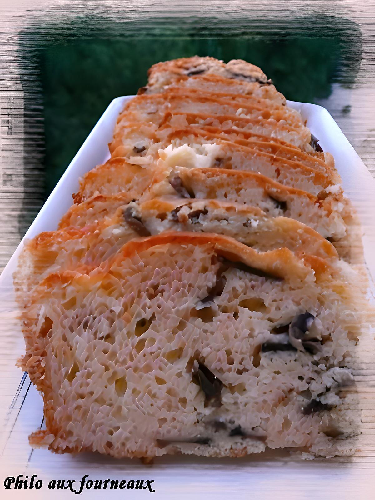 recette Cake aux champignons de Paris