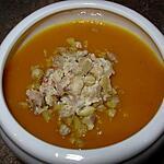 recette Velouté de Potimarron et châtaignes émiettées