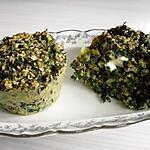 recette MUFFINS AUX EPINARDS ET CŒUR DE FROMAGE FRAIS