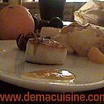 recette NOIX DE SAINT JACQUES POELEES AUX FIGUES, SAUCE A L’ORANGE