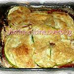 recette Gratin de courgette au chorizo