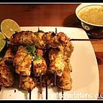 recette Brochettes de poulet & sauce satay