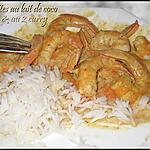 recette Crevettes au lait de coco & au 2 curry