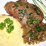 foie de ^porc : recette Foie de porc déglacé au Cognac et écrasée de pommes de terre