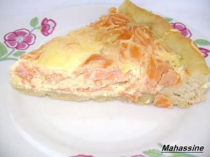 Recette de Tarte au saumon et boursin