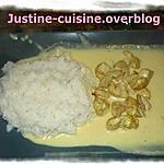 recette Poulet curry/coco