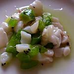 Tartare de Saint Jacques au kiwi et litchee
