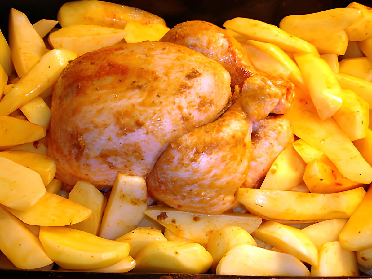 recette Poulet au four et ses pommes de terre