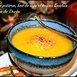 recette Velouté de potiron au lait de soja et épices Loubia