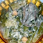 recette TAJINE DE CELERI A LA VIANDE (SAUCE BLANCHE)