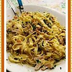 recette Tagliatelles aux fruits de mer et au conté rapé