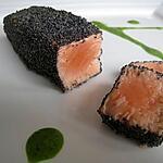 saumon frais : recette Saumon en habit noir et sa sauce verte