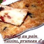 raisin : recette pundding au pain raisins, pruneau d'Agen