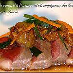 Magret de canard à l'orange et champignons des bois
