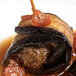 recette Rouleaux d'aubergines au boeuf