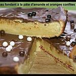 oranges confites : recette GÂTEAU FONDANT A LA PÂTE D'AMANDE ET AUX ORANGES CONFITES