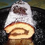recette mon roulé  a la creme de  marrons et chocolat