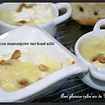 mascarpone : recette MINI-COCOTTE CABECOU/MASCARPONE ET SON PAIN AILLE