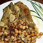 recette Poitrine de veau et légumes secs