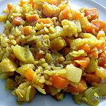 recette Poêlée de riz aux légumes racines et lentilles roses