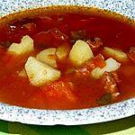 recette Soupe au chorizo,tomates et poivrons rouge