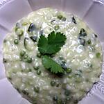 recette RISOTTO AUX LEGUMES VERTS ET CHEVRE