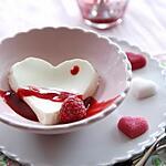 recette Panacotta au coeur d’amour framboise