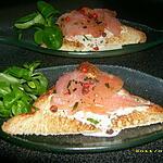 saumon : recette crostinis au saumon et à la crème de curry