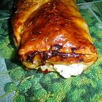 miel : recette feuilleté chévre sur lit de miel