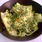 recette tagliatelle de courgette en salade
