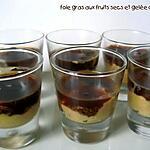 recette VERRINES DE FOIE GRAS, FRUITS SECS ET GELEE DE FIGUES