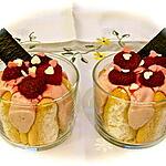 recette VERRINES MOUSSE FRAMBOISES LEGERE