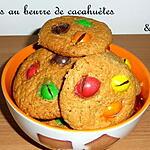 recette Ooo Cookies au beurre de cacahuètes et M&M's ooO