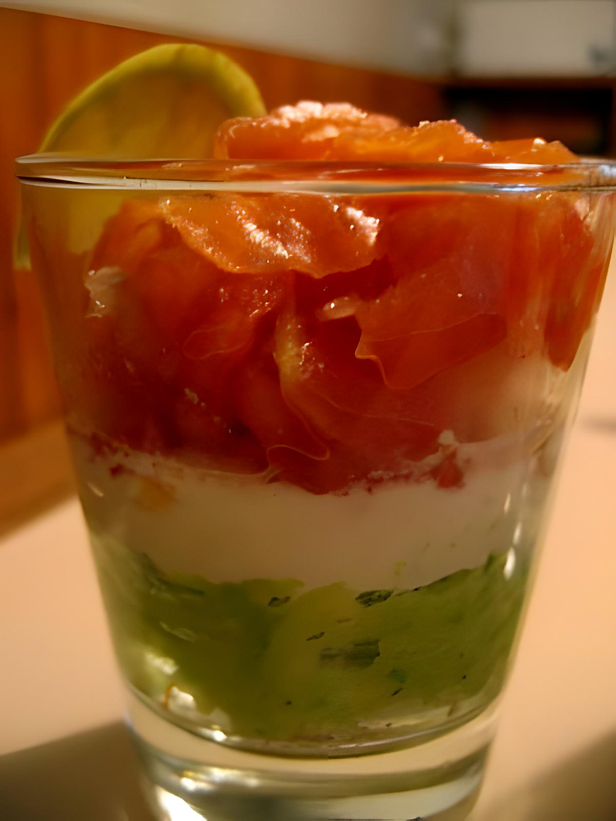 recette Verrine saumon tomate avocat