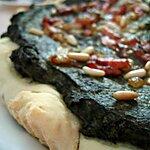 pignons de pin : recette Pizza épinards pignons