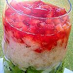Marbré fraise -banane- kiwi