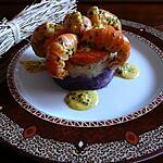 recette timbale de langoustines flambées au whisky à la créme de safran