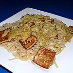 recette TOFU GRILLE ET SA SAUCE AU CURRY